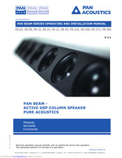Pan Acoustics PB 248 Operating And Installation Manual