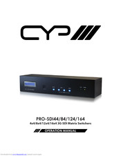 CYP PRO-SDI164 Operation Manual