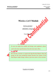 TAIYO YUDEN WYSAAVDX7 Manual