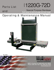Wellsaw 1220G-72D Operating & Maintenance Manual