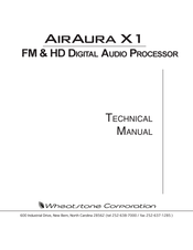 Wheatstone Corporation AirAura X1 Technical Manual