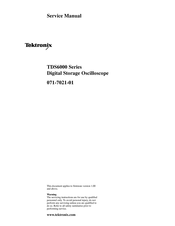 Tektronix TDS6604 Service Manual