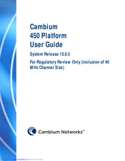 Cambium Networks PTP 450i Series User Manual