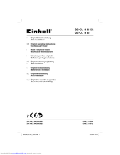 EINHELL GE-CL 18 Li E Kit Original Operating Instructions