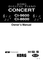 Korg Ci-8600 Owner's Manual