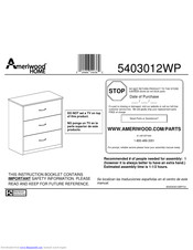 Ameriwood HOME 5403012WP Assembly Instructions Manual