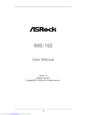 ASROCK IMB-192 User Manual