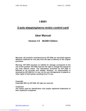 ICP DAS USA I-8091 User Manual