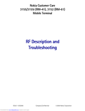 Nokia RM-61 Rf Description And Troubleshooting
