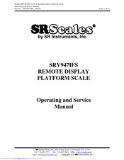 SR Scales SRV947IFS Operating And Service Manual