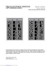 Electro-mech LX2056 Owner's Manual