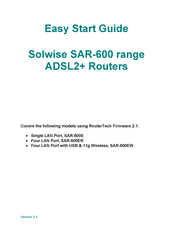 Solwise SAR-600EW Easy Start Manual