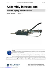 Walther SMS-15 Assembly Instructions Manual