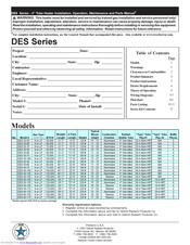 Detroit Radiant Products DES 40-150 Installation, Operation, Maintenance And Parts Manual