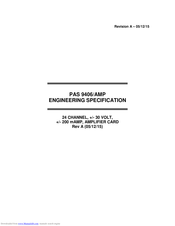 Precision Analog Systems PAS 9406/AMP Engineering Specification