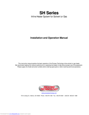 Process Technology SH Series Installation And Operation Manual