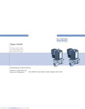 Bürkert 0400 Operating Instructions Manual