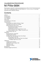 National Instruments PXIe-5694 Calibration Instructions Manual