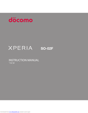 Docomo Xperia SO-02F Instruction Manual