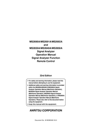 Anritsu MS2850A Operation Manual