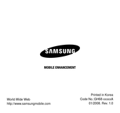 Samsung SBH700 - Headset - Behind-the-neck User Manual