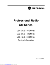 Motorola LB1 (29.6 - 36.0MHz) Service Information