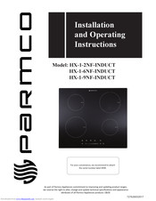 Parmco HX-1-2NF-INDUCT Installation And Operating Instructions Manual