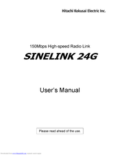 Hitachi SINELINK 24G User Manual