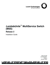 Lucent Technologies LambdaUnite Installation Manual