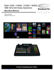 Broadcast Pix Slate 100G Operator's Manual