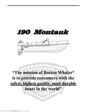Boston Whaler 190 Montauk 2018 Owner's Manual
