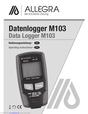 Allegra Datenlogger M103 Operating Instructions Manual