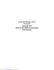 Ludlum 500-2 Manual