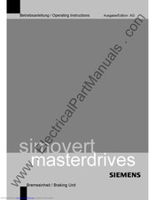 Siemens SIMOVERT MASTERDRIVES 6SE7021-3FS87-2DC0 Operating Instructions Manual