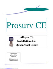 Juniper Allegro CE Installation And Quick Start Manual