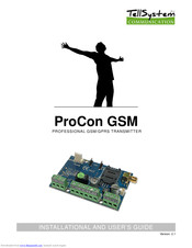 TellSystem Communication ProCon GSM Installation And User Manual