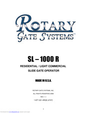 Rotary Gate Systems SL-1000 R Manual