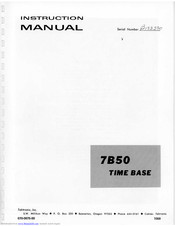 Tektronix 7B50 Instruction Manual