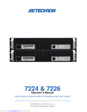 AE Techron 7226 Operator's Manual