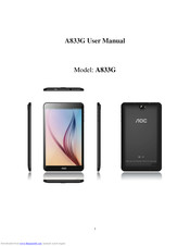 AOC A833G User Manual