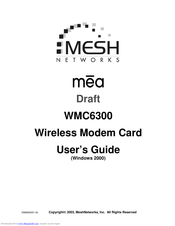 Mesh Networks WMC6300 User Manual