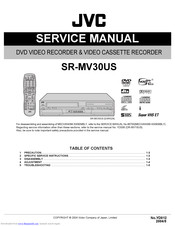 Jvc SR-MV30US Service Manual
