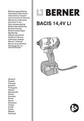 Berner BACS 14,4V LI Operating Instructions Manual