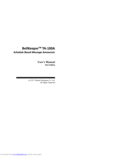 Eletech BellKeeper TA-100A User Manual