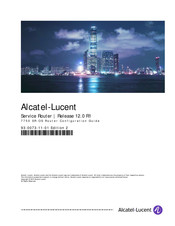 Alcatel-Lucent 7750 SR-OS Configuration Manual
