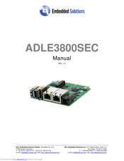 Embedded Solutions ADLE3800SEC Manual