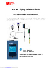 IBP HDC75 Quick Start Manual And Safety Instructions
