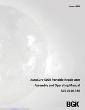 BGK AutoCure 5000 Assembly And Operating Manual