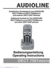 AUDIOLINE 7501MICRO Operating Instructions Manual