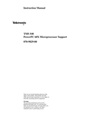 Tektronix TMS 540 Instruction Manual